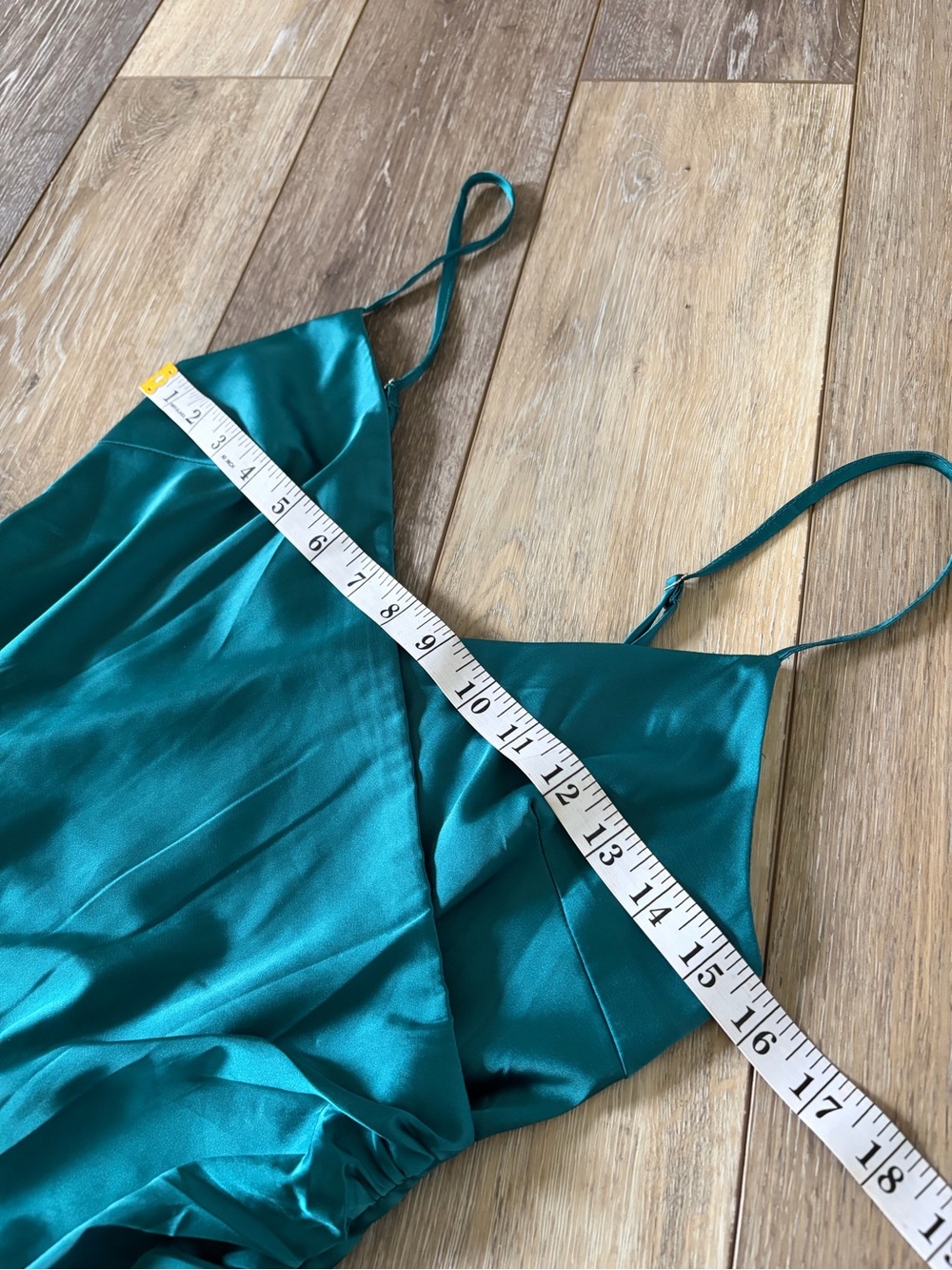 Forever 21 Teal Satin Slip Maxi Dress - Picture 8 of 12